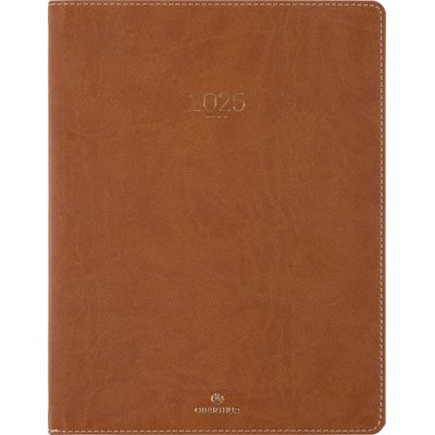 3664447183565-Agenda Eton - 1 semaine sur 2 pages - 22 x 28 cm - marron - Oberthur--0