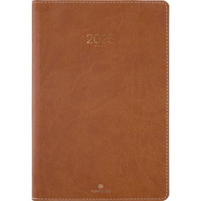 3664447183671-Agenda Eton - 1 semaine sur 2 pages - 17 x 24,5 cm - marron - Oberthur--0