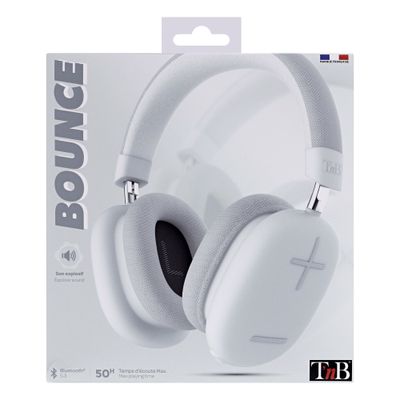 3303170115480-T'nB BOUNCE - Casque sans fil avec micro - isolation acoustique - blanc--4