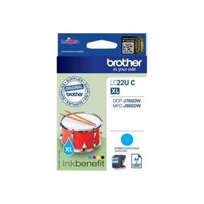 4977766759670-Brother LC22U - cyan - cartouche d'encre originale-Avant-2