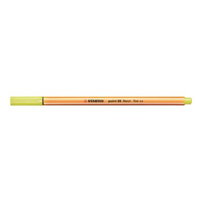 4006381438544-STABILO Point 88 - Feutre fin - 0.4 mm - jaune fluo-Angle gauche-0