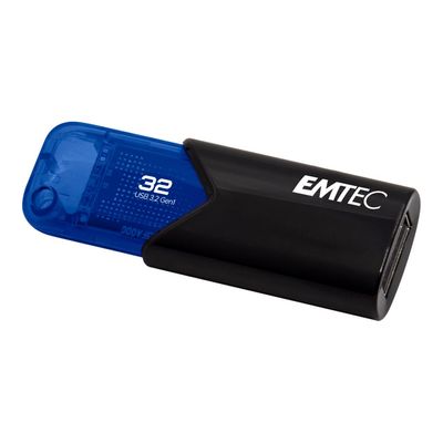 3126170173126-Emtec B110 Click Easy 3.2 - clé USB 3.2 - 32 Go - bleu-Angle gauche-0