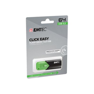 3126170173126-Emtec B110 Click Easy 3.2 - clé USB 3.2 - 32 Go - bleu-Angle gauche-2