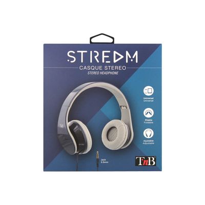 3303170088142-T'nB STREAM - Casque filaire prise jack 3,5mm - bleu-Avant-3