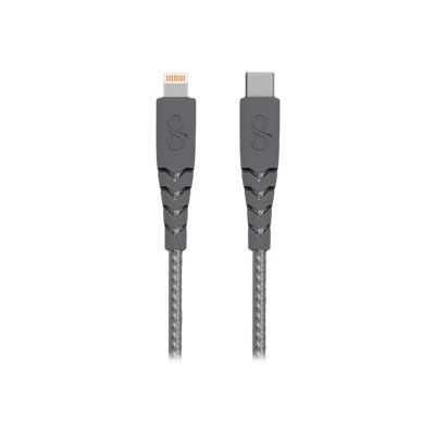 3571211402480-Force Power - câble USB-C/Lightning - 1.2 m - gris-Avant-1