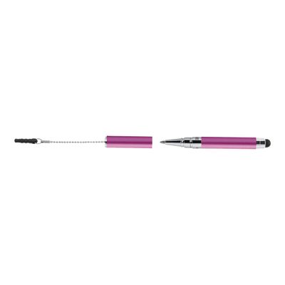 4014421312556-ONLINE i-charm - Stylo à bille - encre bleue - moyen - corps métal rose-Angle gauche-0