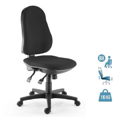 3660916027859-Fauteuil de bureau LIBRA - accoudoirs en option - noir--0