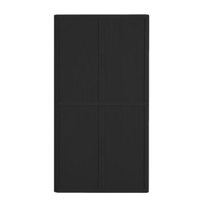 3660141929096-Armoire basse à rideaux EASY OFFICE - 110 x 204 x 41,5 cm - Corps, rideaux et poignée noir--0