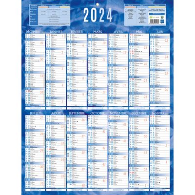 3592930002126-Bouchut 229 - Calendrier bancaire recto 14 mois - 55 x 43 cm - bleu--0