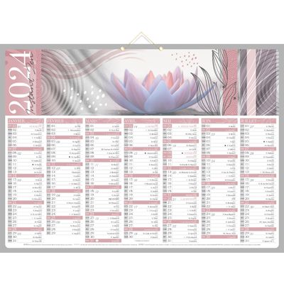 3592930009545-Bouchut Zen - Calendrier bancaire 7 mois par face - 40,5 x 55 cm--0