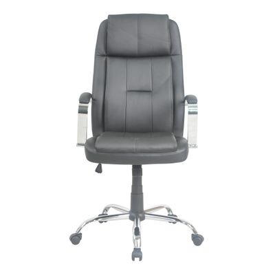 3397701158503-Fauteuil de bureau CHROMO - accoudoirs fixes - appui-tête intégré - noir--2