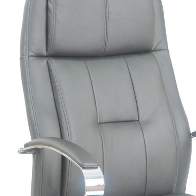 3397701158503-Fauteuil de bureau CHROMO - accoudoirs fixes - appui-tête intégré - noir--3