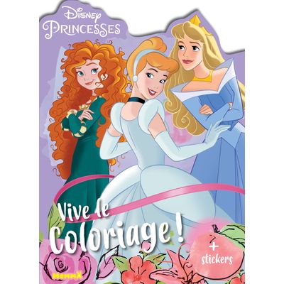 9782508054501-DISNEY PRINCESSES - VIVE LE COLORIAGE ! (MERIDA, CENDRILLON, AURORE)--0