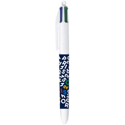 3086123730694-BIC 4 Couleurs JO Paris 2024 - Stylos-Billes Rétractables Pointe moyenne (1,0 mm) - 8 décors assortis--5