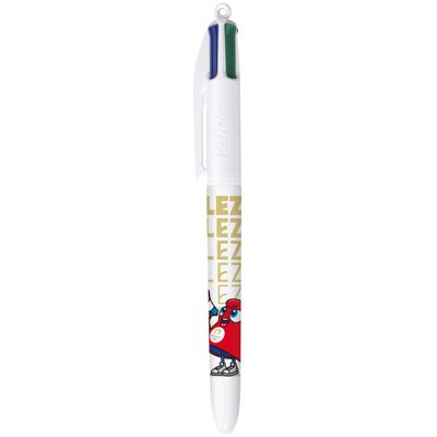 3086123730694-BIC 4 Couleurs JO Paris 2024 - Stylos-Billes Rétractables Pointe moyenne (1,0 mm) - 8 décors assortis--6