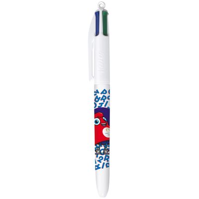 3086123730694-BIC 4 Couleurs JO Paris 2024 - Stylos-Billes Rétractables Pointe moyenne (1,0 mm) - 8 décors assortis--7