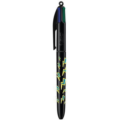 3086123755253-BIC 4 Couleurs - Stylo à bille 4 couleurs - 1 mm - pointe moyenne - néon--1