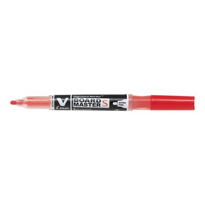 4902505487460-Pilot V BOARD MASTER S - Pack de 10 marqueurs effaçables - pointe extra fine - rouge-Angle gauche-0