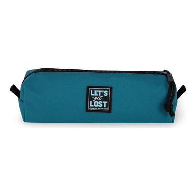 8052694003593-Legami My Pencil Case - Trousse en polyester recyclé - bleu pétrole-Avant-0