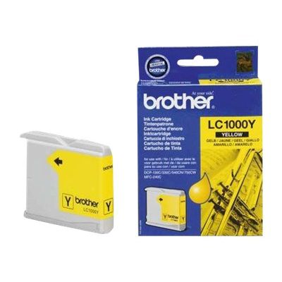 4977766643962-Brother LC1000 - jaune - cartouche d'encre originale-Angle droit-1