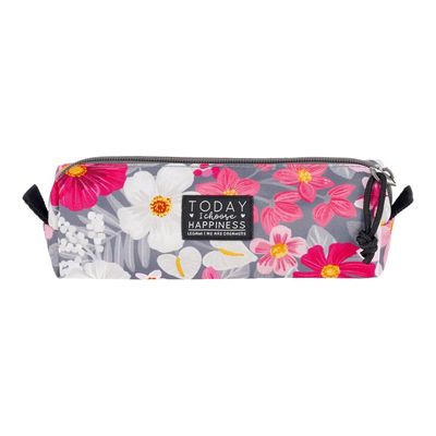 8052694002862-Legami My Pencil Case - Trousse en polyester recyclé - fleurs et bonheur-Avant-0