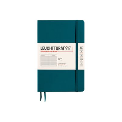 4004117551741-Leuchtturm1917 - Carnet de notes souple B6+ - ligné - bleu pétrole-Avant-0