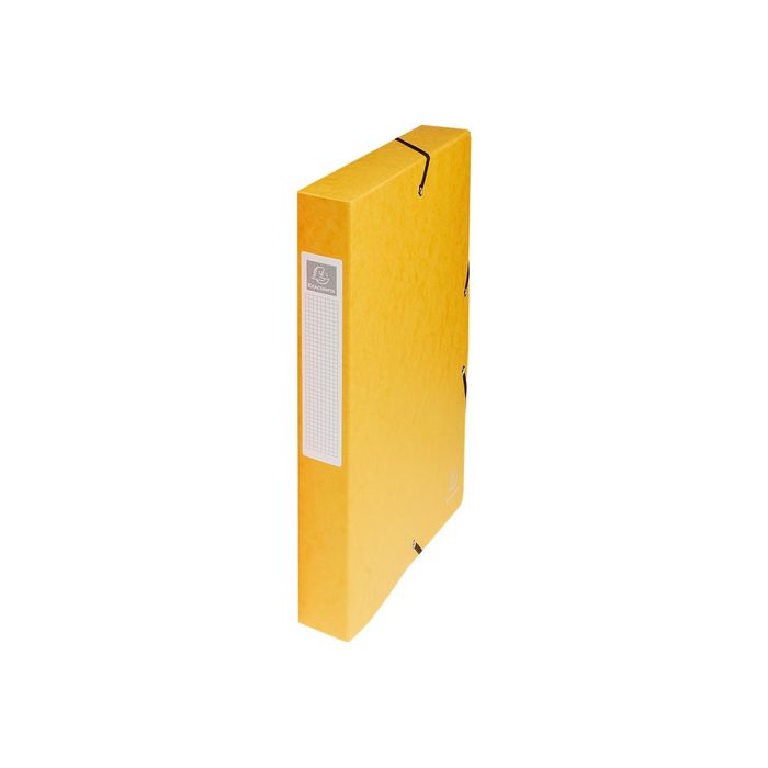 3130630504092-Exacompta Exabox - Boîte de classement en carte lustrée - dos 40 mm - jaune-Angle gauche-0