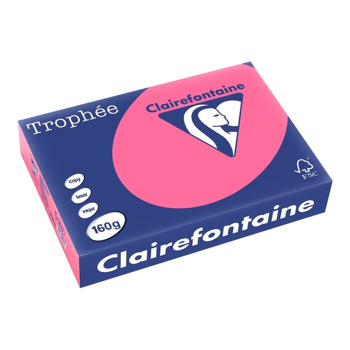 3329680101706-Clairefontaine Trophée - Papier couleur - A4 (210 x 297 mm) - 160 g/m² - Ramette de 250 f-Angle gauche-0