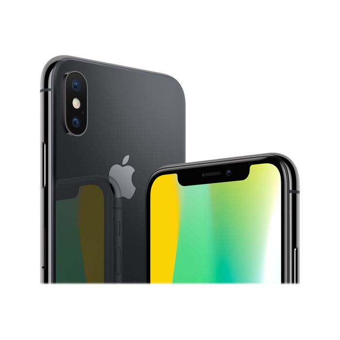 3701083037477-Apple iPhone X - Smartphone reconditionné grade B (Bon état) - 4G - 256 Go - gris sidéral-Gros plan-9