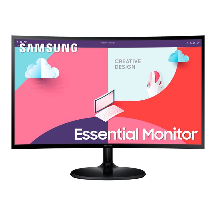 8806094767841-Samsung S24C360EAU - S36C Series - Ecran LED - Incurvé - Full HD (1080p) - 24" - noir-Avant-0