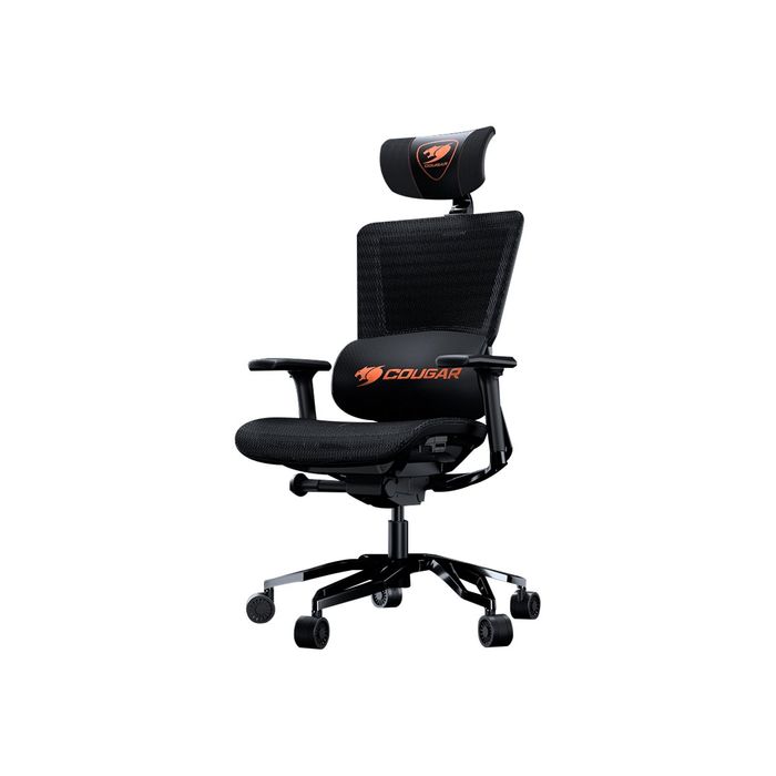 4710483770432-Fauteuil gamer ARGO - accoudoirs réglables - appui-tête intégré - noir-Angle droit-0