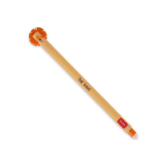 8054117629960-Legami - Stylo effaçable - lion - orange-Angle gauche-0