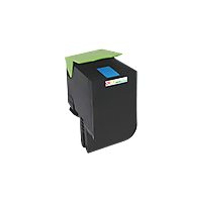 3112539626105-Cartouche laser compatible Lexmark 802S - cyan - Owa K15650OW-Angle droit-1