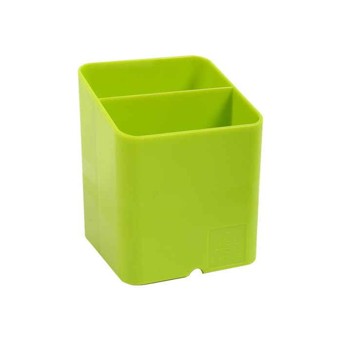9002493099463-Exacompta Pen-Cube - Pot à crayons vert anis-Angle gauche-1