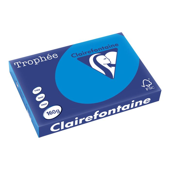 3329680101508-Clairefontaine Trophée - Papier couleur - A3 (297 x 420 mm) - 160 g/m² - Ramette de 250 f-Angle gauche-0