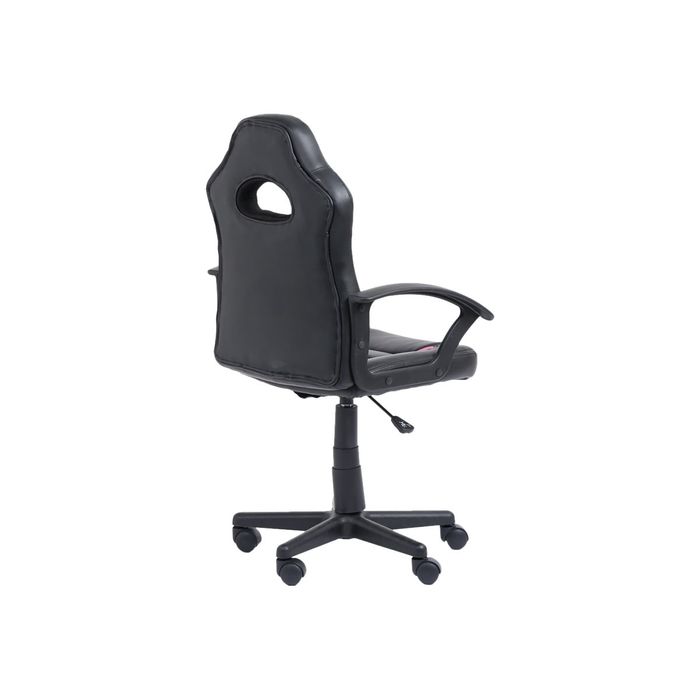 3760185029414-Fauteuil gamer ANZIO - accoudoirs fixes - noir et rose-Arrière-4