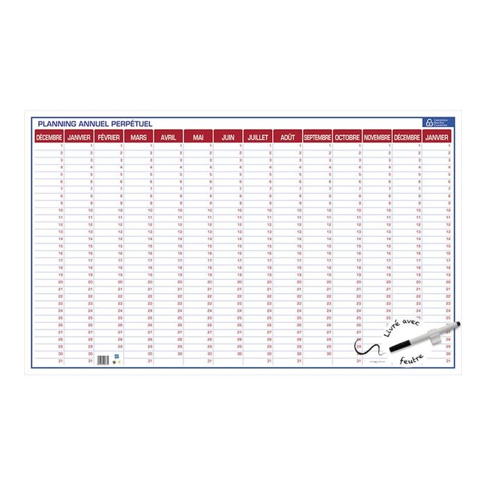 3592930003734-Bouchut - Planning perpétuel annuel - 60 x 99 cm-Avant-0