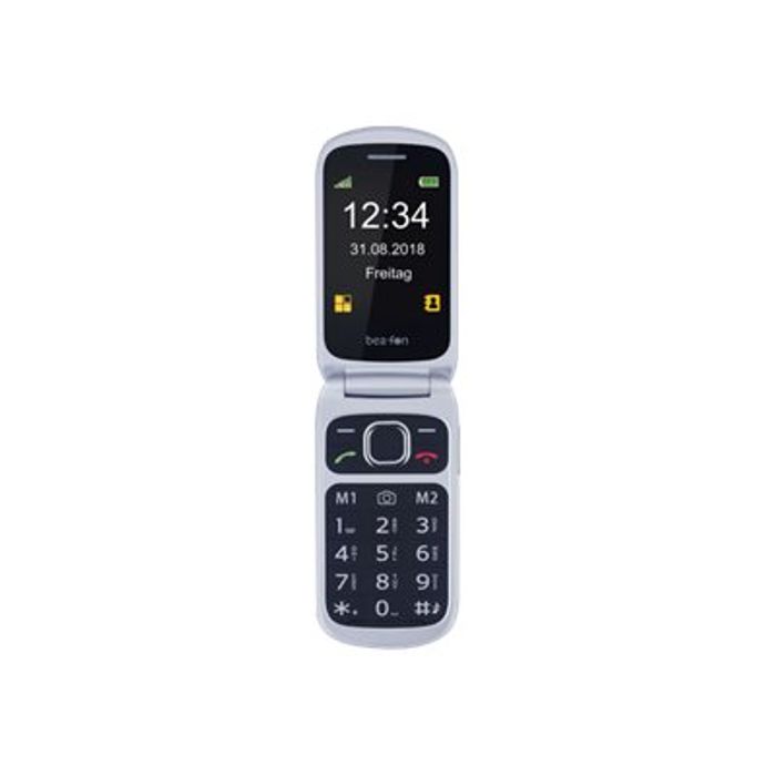 9120042772602-Bea-fon Silver Line SL640 - téléphone mobile - noir argent-Avant-1