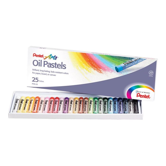 4711577003597-Pentel Arts - 25 pastels à l'huile - couleurs assorties - 8 mm-Avant-0