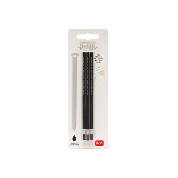 8052461965901-Legami - Pack de 3 recharges pour stylo à encore gel - noir-Avant-0