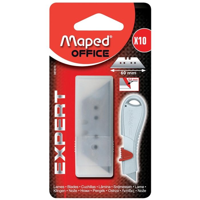 3154140859107-Maped Expert - Etui de 10 lames trapezoidales--0