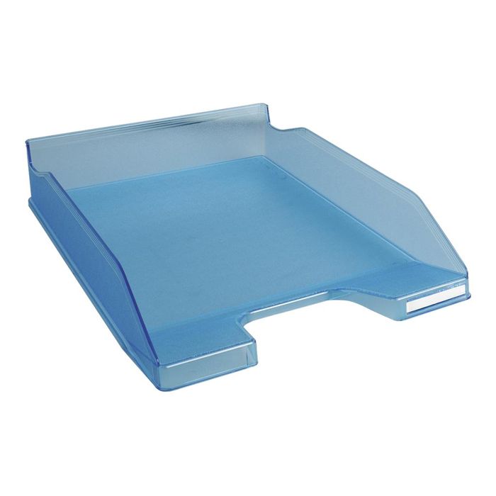 9002493018082-Exacompta COMBO - Corbeille à courrier turquoise glacé tanslucide-Angle gauche-1