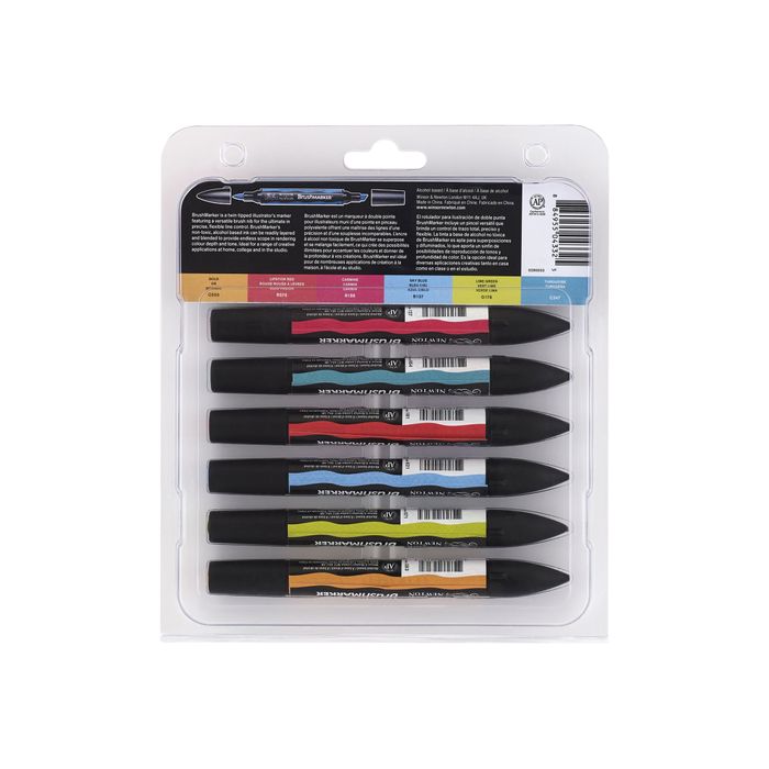 884955070499-BrushMarker - Pack de 6 stylos pinceaux et marqueurs - mid-ton-Arrière-2