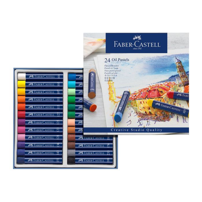 4005401270249-Faber-Castell Creative Studio - 24 pastels à l'huile - couleurs assorties-Avant-1
