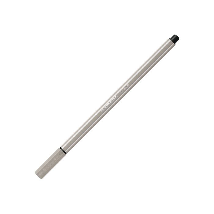 4006381578721-STABILO Pen 68 - Feutre pointe moyenne - gris perle-Angle gauche-0