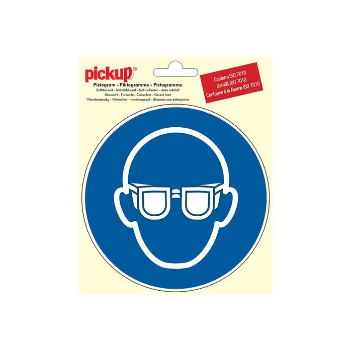 8711234038852-Pickup - Pictogramme rond - Lunettes de protection obligatoires - 150 mm-Avant-0