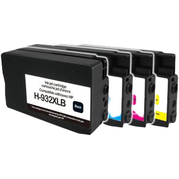 3584770891015-Cartouche compatible HP 932XL/933XL - pack de 4 - noir, cyan, magenta, jaune - Uprint--0