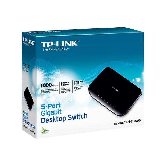 6935364020255-TP-Link TL-SG1005D - Switch de bureau 5 ports Gigabit-Angle gauche-4