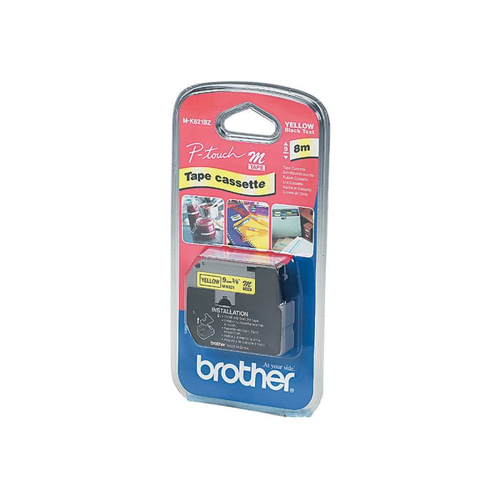 4977766625135-Brother MK621BZ - Ruban d'étiquettes papier auto-adhésives - 1 rouleau (9 mm x 8 m) - fond-Angle droit-1