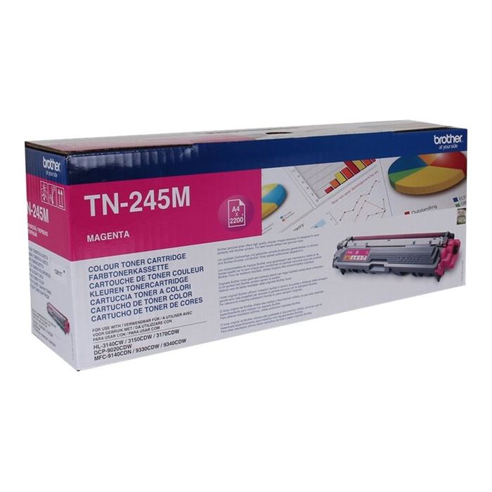 4977766718486-Brother TN245 - magenta - cartouche laser d'origine-Angle gauche-1